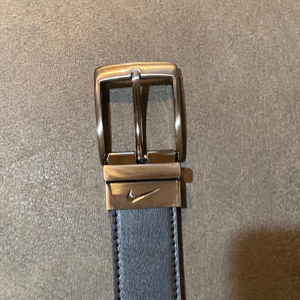Nike Black Belt with Silver Buckle
